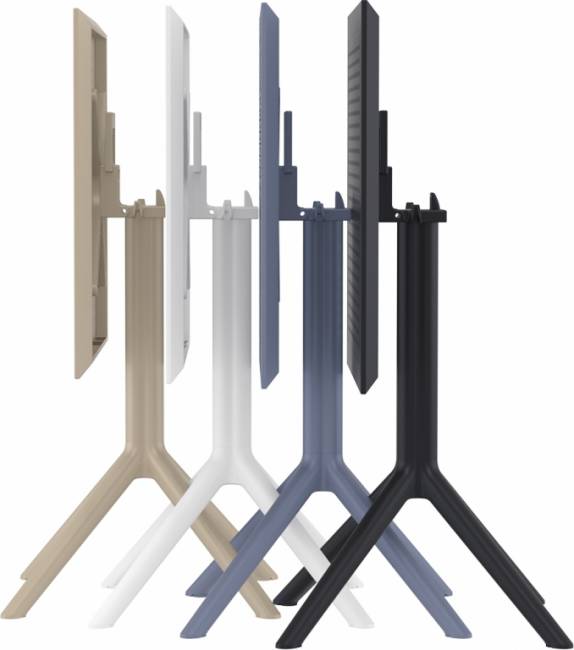 Стол пластиковый складной Sky Folding Table 60 темно-серый 600х600х740 мм