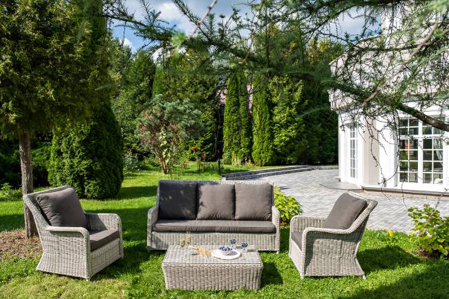 "Гляссе" лаунж-зона из искусственного ротанга, цвет бежевый "Гляссе" лаунж-зона из искусственного ротанга, цвет бежевый