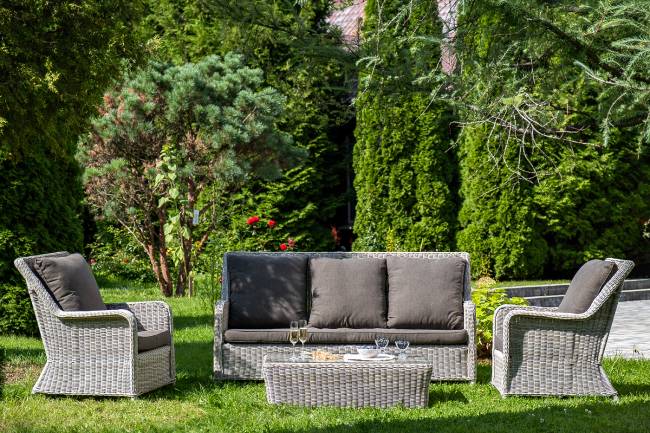 "Гляссе" лаунж-зона из искусственного ротанга, цвет бежевый "Гляссе" лаунж-зона из искусственного ротанга, цвет бежевый