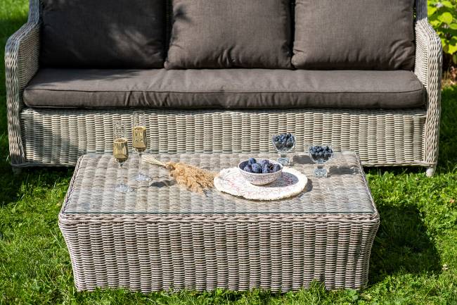 "Гляссе" лаунж-зона из искусственного ротанга, цвет бежевый "Гляссе" лаунж-зона из искусственного ротанга, цвет бежевый