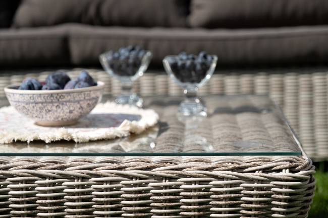 "Гляссе" лаунж-зона из искусственного ротанга, цвет бежевый "Гляссе" лаунж-зона из искусственного ротанга, цвет бежевый