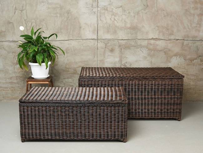 Набор из 2-х сундуков "KARL (140 и 120)", темно-коричневый Набор из 2-х сундуков "KARL (140 и 120)", темно-коричневый