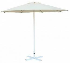 Зонт Митек уличный D2,5 м круглый без волана, стальной, с подставкой