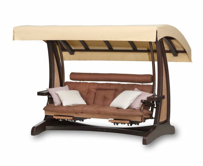 Качели садовые "Валенсия III" Премиум (лиственница) Качели садовые "Валенсия III" Премиум (лиственница)