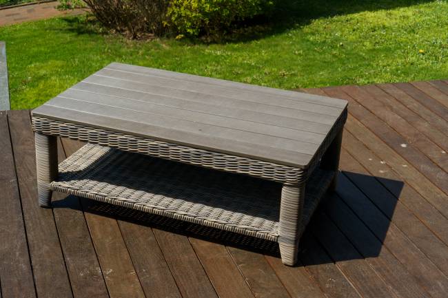 Кофейный столик из искусственного ротанга "Венеция", коричневый Кофейный столик из искусственного ротанга "Венеция", коричневый