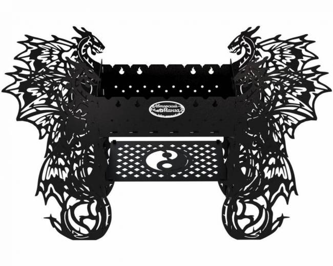 Мангал разборный "Крылатые драконы", сталь AISI304, 3мм Мангал разборный "Крылатые драконы", сталь AISI304, 3мм