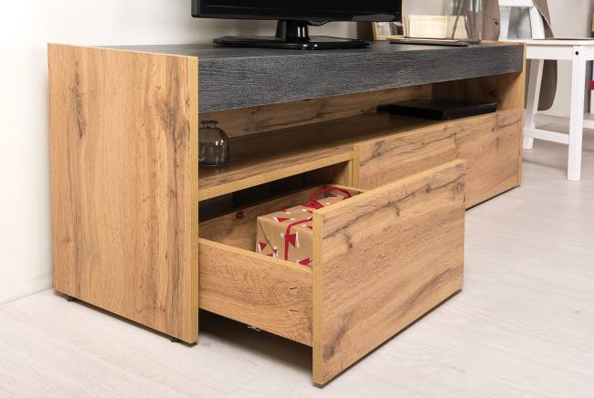 Две тумбы под ТВ 13.272 + 13.272 цвет дуб вотан/интра