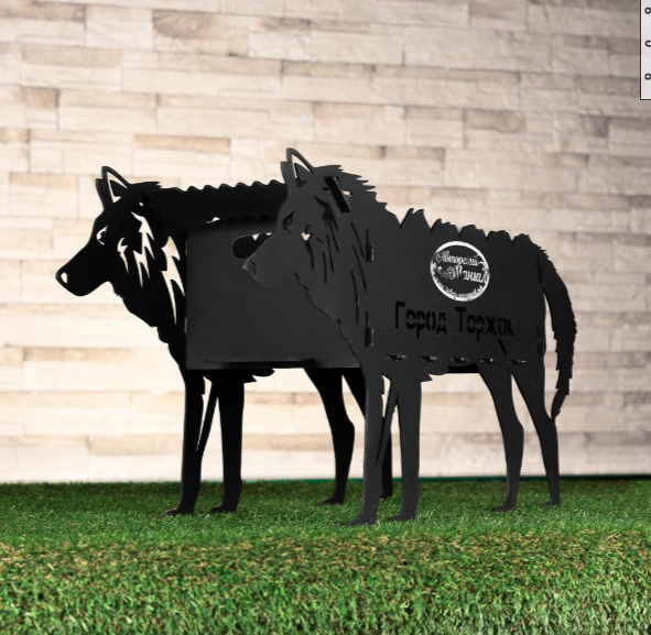 Мангал разборный "Волк", сталь AISI304, 3мм