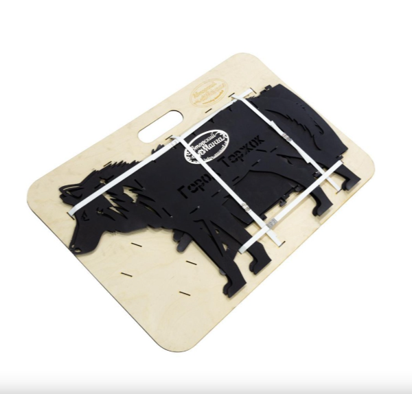 Мангал разборный "Волк", сталь AISI304, 3мм