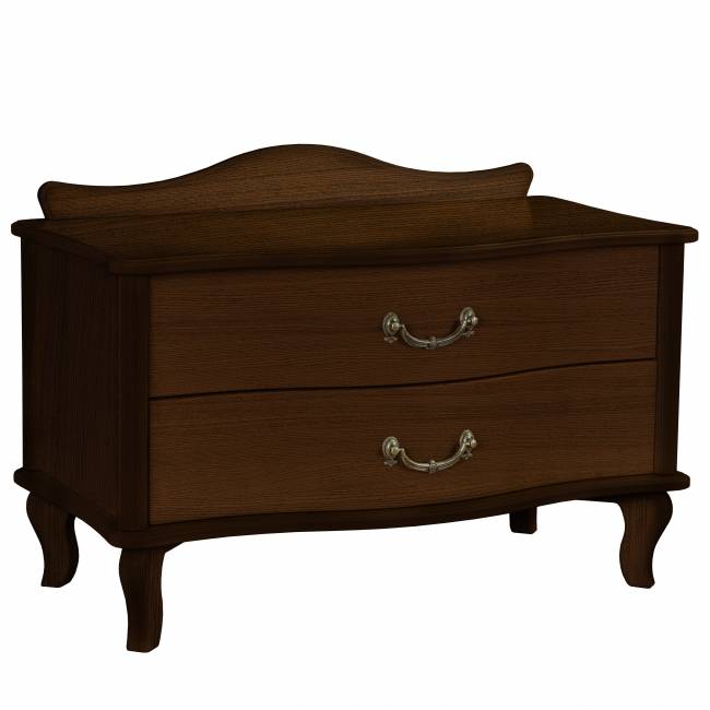 Тумбочка Джульетта широкая 2 ящика орех Л Тумбочка Джульетта широкая 2 ящика орех Л