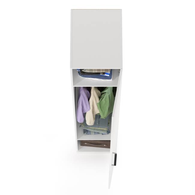 Шкаф-пенал Валенсия 13.207 цвет белый шагрень Шкаф-пенал Валенсия 13.207 цвет белый шагрень