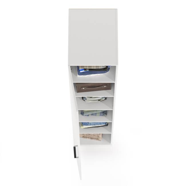 Шкаф-пенал Валенсия 13.207 цвет белый шагрень Шкаф-пенал Валенсия 13.207 цвет белый шагрень