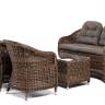 "Равенна" лаунж-зона из искусственного ротанга, цвет коричневый
