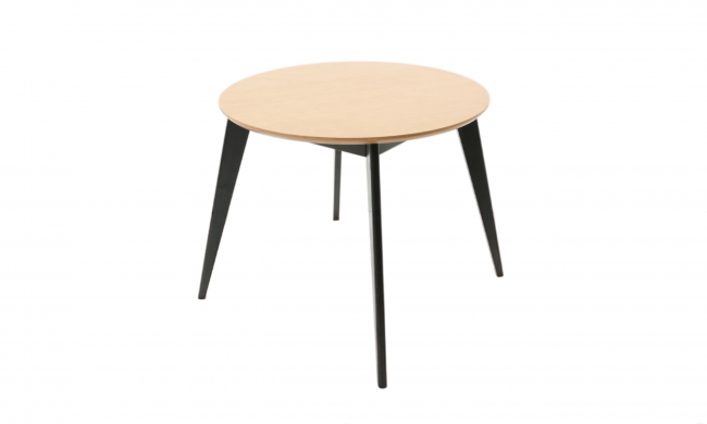 Стол Сканди К 90 чёрное дерево/натур