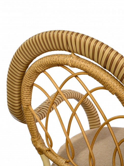 Комплект из искусственного ротанга Java (Ява)-6 (цвет: слоновая кость)