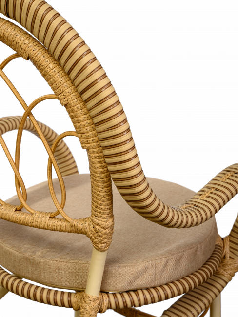 Комплект из искусственного ротанга Java (Ява)-6 (цвет: слоновая кость)
