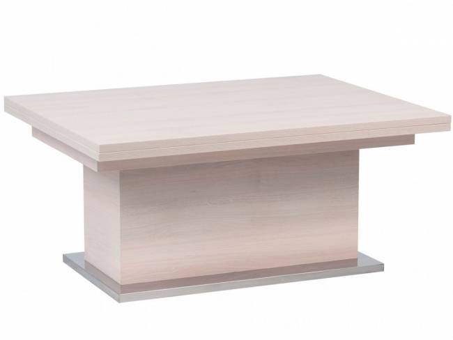 Стол-трансформер Левмар Slide D68/S79 дуб шамони светлый/ опоры нерж.сталь Стол-трансформер Левмар Slide D68/S79 дуб шамони светлый/ опоры нерж.сталь