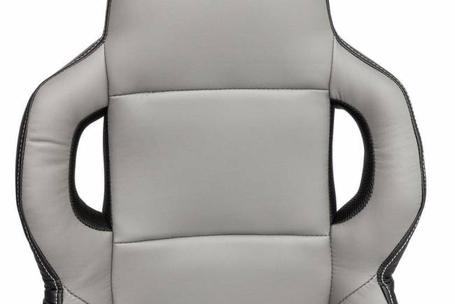 Кресло офисное «Scooter» (Черная+серая искусств. кожа)