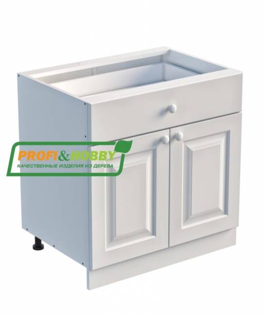 Тумба 2 двери, 1 ящик 800 х 560 х 720 сосна, без покраски