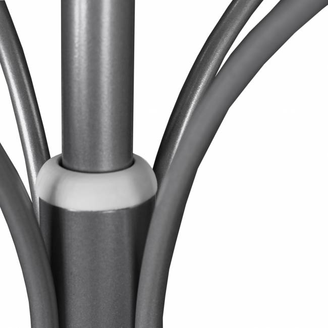 Вешалка напольная Д 2 металлик/ белый