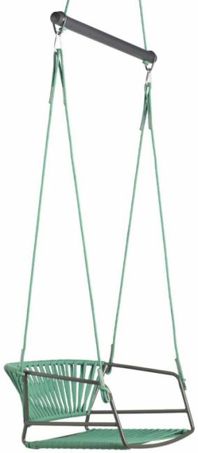 Качели плетеные Lisa Swing антрацит, ментоловый 730х650х1750 мм Качели плетеные Lisa Swing антрацит, ментоловый 730х650х1750 мм