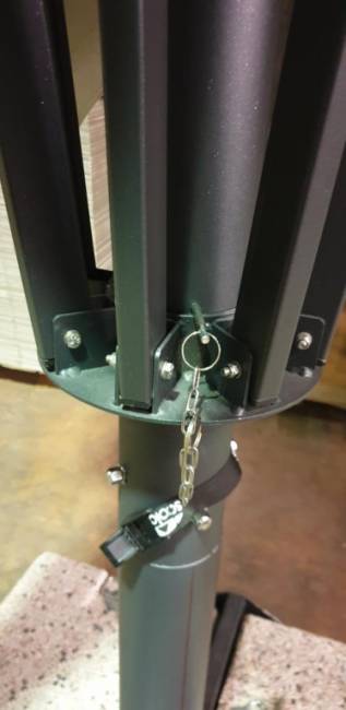 Зонт профессиональный телескопический 5х5 м Capri Dark антрацит, слоновая кость 5000х5000 мм