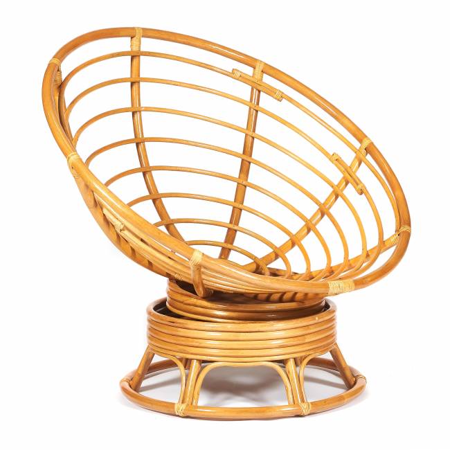 Кресло-качалка Папасан/Papasan (W 23/01 B) /без подушки/ 115х78х104см, медовый Honey (мед)