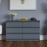 Широкий комод шесть ящиков Мори МК1200.6 цвет графит Широкий комод шесть ящиков Мори МК1200.6 цвет графит