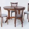 Обеденная группа стол Бизе со стульями Миранда,орех, серый