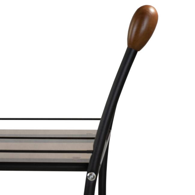 Стол сервировочный Поло чёрный/тонированное стекло