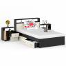 Кровать с ящиками 1200 Камелия + две тумбы цвет венге/дуб лоредо Кровать с ящиками 1200 Камелия + две тумбы цвет венге/дуб лоредо