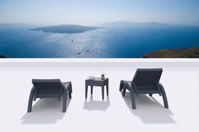 Столик плетеный для шезлонга GT 1009 антрацит 450х450х450 мм