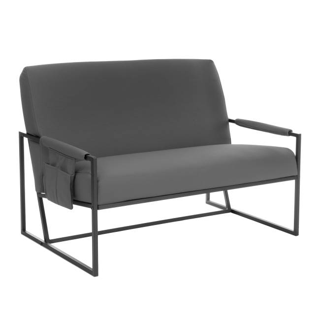 Диван Charli LUX/Чарли Люкс экокожа , Sharp Графит Sharp Графит экокожа Диван Charli LUX/Чарли Люкс экокожа , Sharp Графит Sharp Графит экокожа