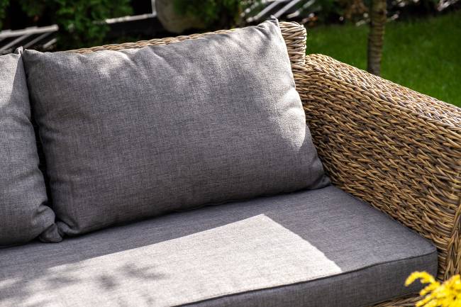 "Капучино" диван из искусственного ротанга (гиацинт) двухместный, цвет соломенный "Капучино" диван из искусственного ротанга (гиацинт) двухместный, цвет соломенный