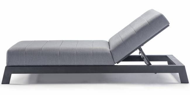 Шезлонг-лежак мягкий Bite антрацит, темно-серый 2030х900х600 мм Шезлонг-лежак мягкий Bite антрацит, темно-серый 2030х900х600 мм