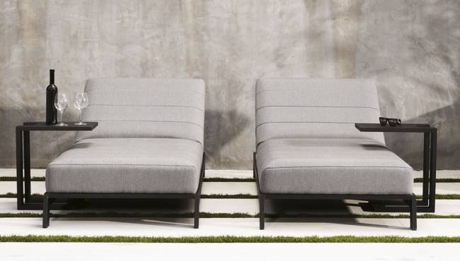 Шезлонг-лежак мягкий Bite антрацит, темно-серый 2030х900х600 мм Шезлонг-лежак мягкий Bite антрацит, темно-серый 2030х900х600 мм