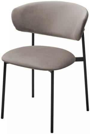 Стул ЛЕОНАРДО H-61 Кварцевый, велюр / черный каркас М-City Стул ЛЕОНАРДО H-61 Кварцевый, велюр / черный каркас М-City