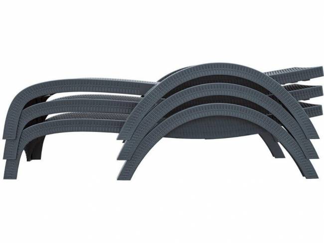 Шезлонг пластиковый GS 1009 (Fiji) белый 1870x730x340 мм