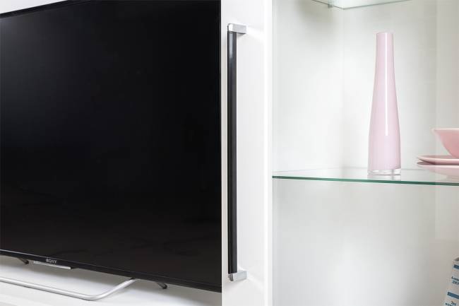 Валенсия стенка в гостиную № 66 цвет белый шагрень Валенсия стенка в гостиную № 66 цвет белый шагрень