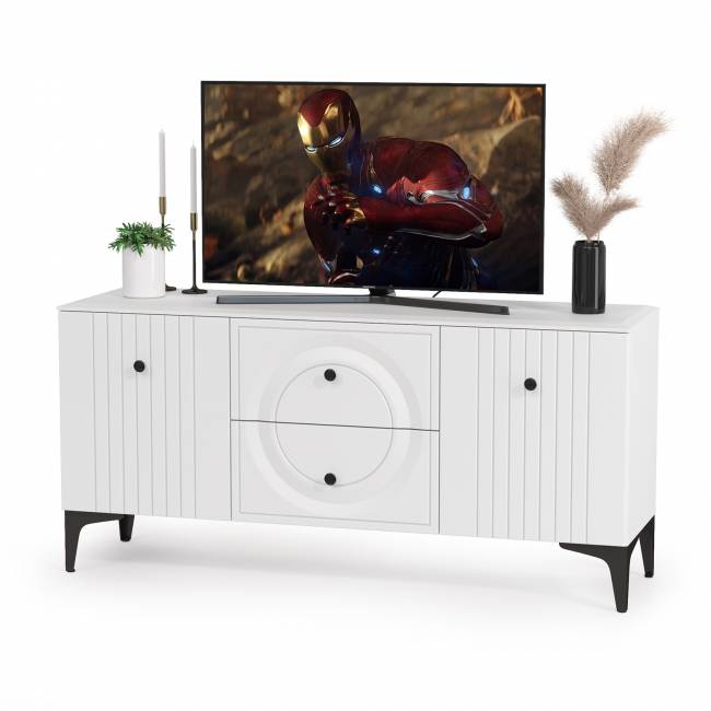 Валенсия стенка в гостиную № 66 цвет белый шагрень Валенсия стенка в гостиную № 66 цвет белый шагрень