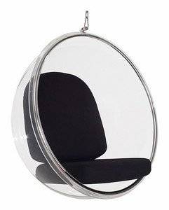 Кресло подвесное Bubble Chair Черное Экокожа Кресло подвесное Bubble Chair Черное Экокожа