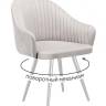 Стул DikLine 439 поворотный, C103 крем, ножки белые Стул DikLine 439 поворотный, C103 крем, ножки белые