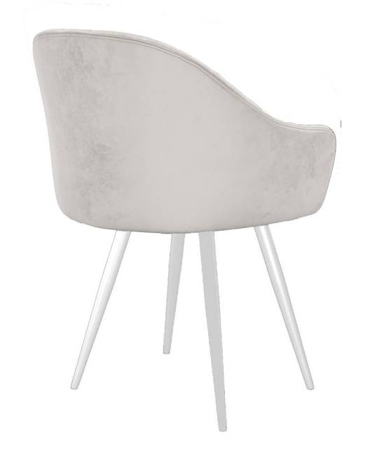 Стул DikLine 439 поворотный, C103 крем, ножки белые Стул DikLine 439 поворотный, C103 крем, ножки белые