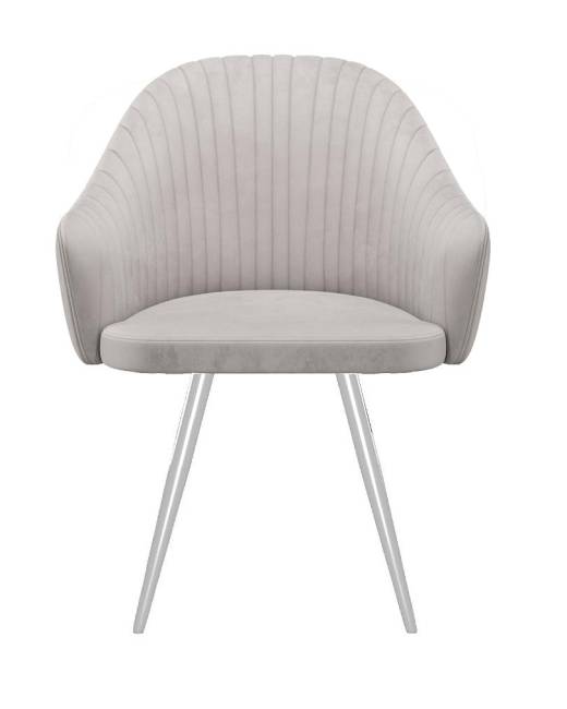 Стул DikLine 439 поворотный, C103 крем, ножки белые Стул DikLine 439 поворотный, C103 крем, ножки белые