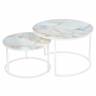 Набор кофейных столиков Tango бежевый мрамор с белыми ножками, 2шт RF 0352 Набор кофейных столиков Tango бежевый мрамор с белыми ножками, 2шт RF 0352