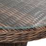 "Леванте" стол круглый из искусственного ротанга, цвет коричневый