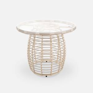 Стол Lotus D930 СТ обеденный (с упаковкой) Доминикана, RAL 1013, CT.Белый сатин