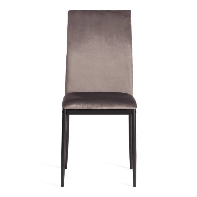 Стул CAPRI (mod. 39) металл, вельвет, 49.5 х 41 х 93,5 см, Dark grey (темно-серый) HLR24 / черный (Комплект из 4 шт.) Dark grey (темно-серый) HLR24 / черный металл, вельвет