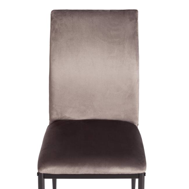 Стул CAPRI (mod. 39) металл, вельвет, 49.5 х 41 х 93,5 см, Dark grey (темно-серый) HLR24 / черный (Комплект из 4 шт.) Dark grey (темно-серый) HLR24 / черный металл, вельвет