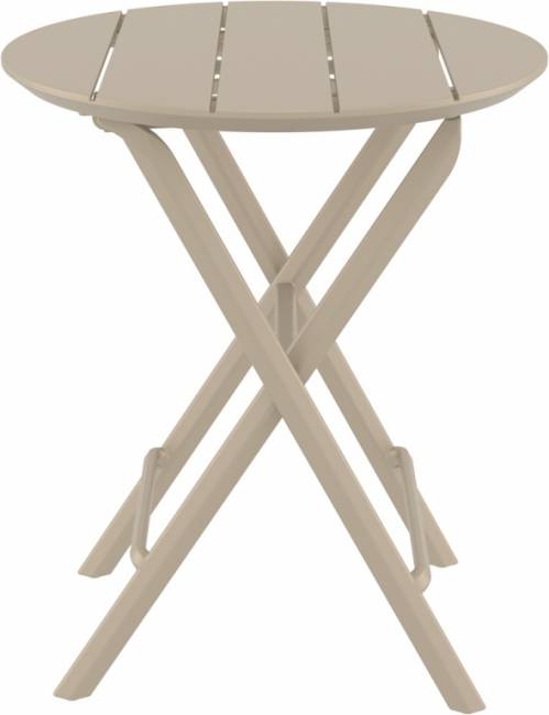 Стол пластиковый складной Helen Folding Table Ø60 бежевый Ø600х740 мм Стол пластиковый складной Helen Folding Table Ø60 бежевый Ø600х740 мм